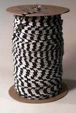 1 soros 6 mm elasztikus kétszínű csésze flitter - BLACK/WHITE